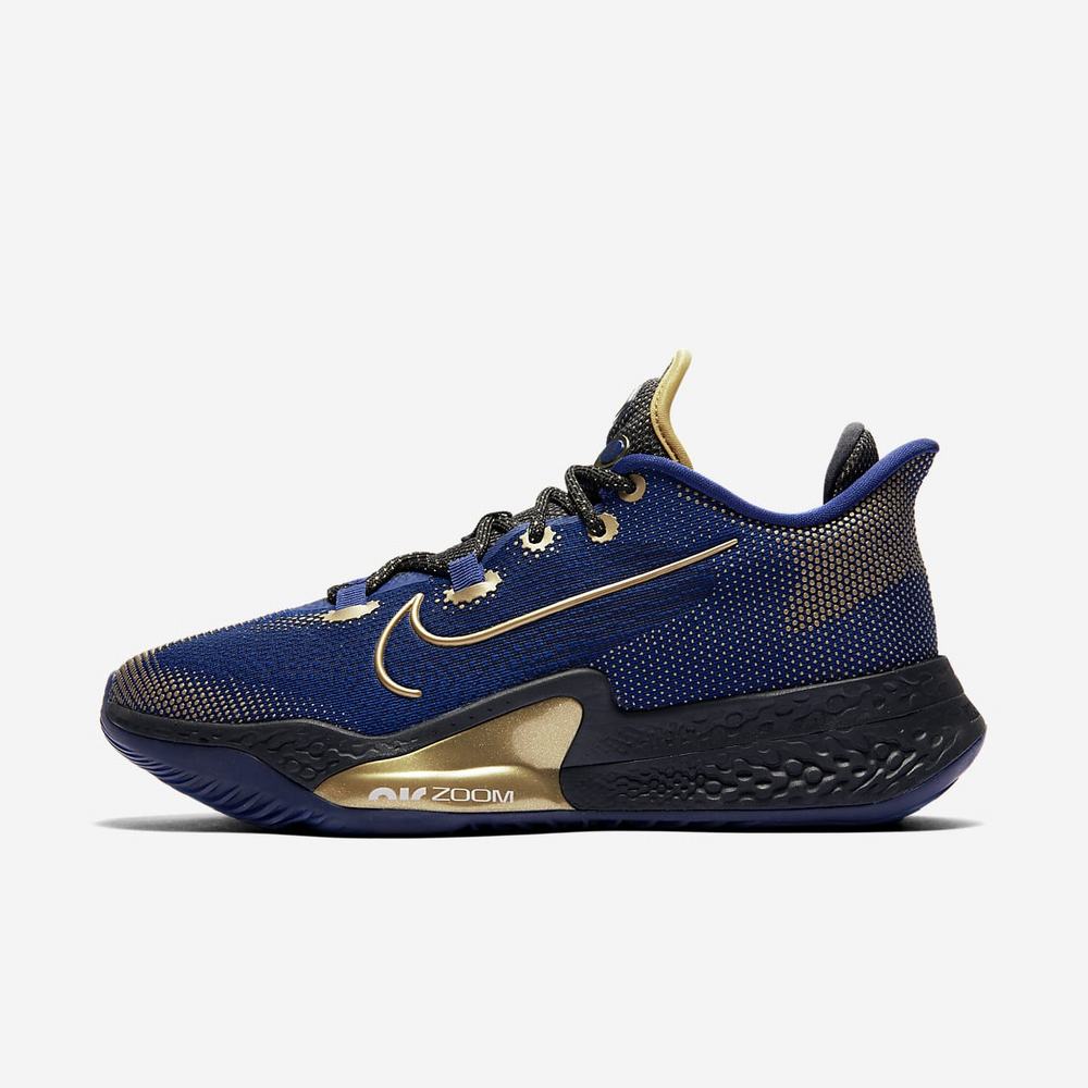 Chaussure De Basket Nike Air Zoom BB NXT Bleu 0634-728 Blue Void/Black/Metallic Gold Coin Femme | ZKO-30833424